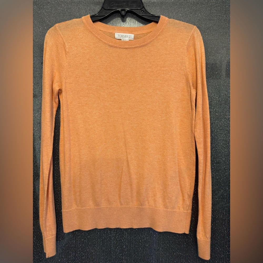 Forever 21 Light Orange Crew Neck Sweater